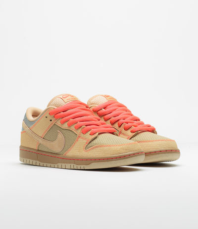 Nike SB Dunk Low Pro 'Som Tum' Shoes in Canvas and Vachetta Tan and Parachute Beige