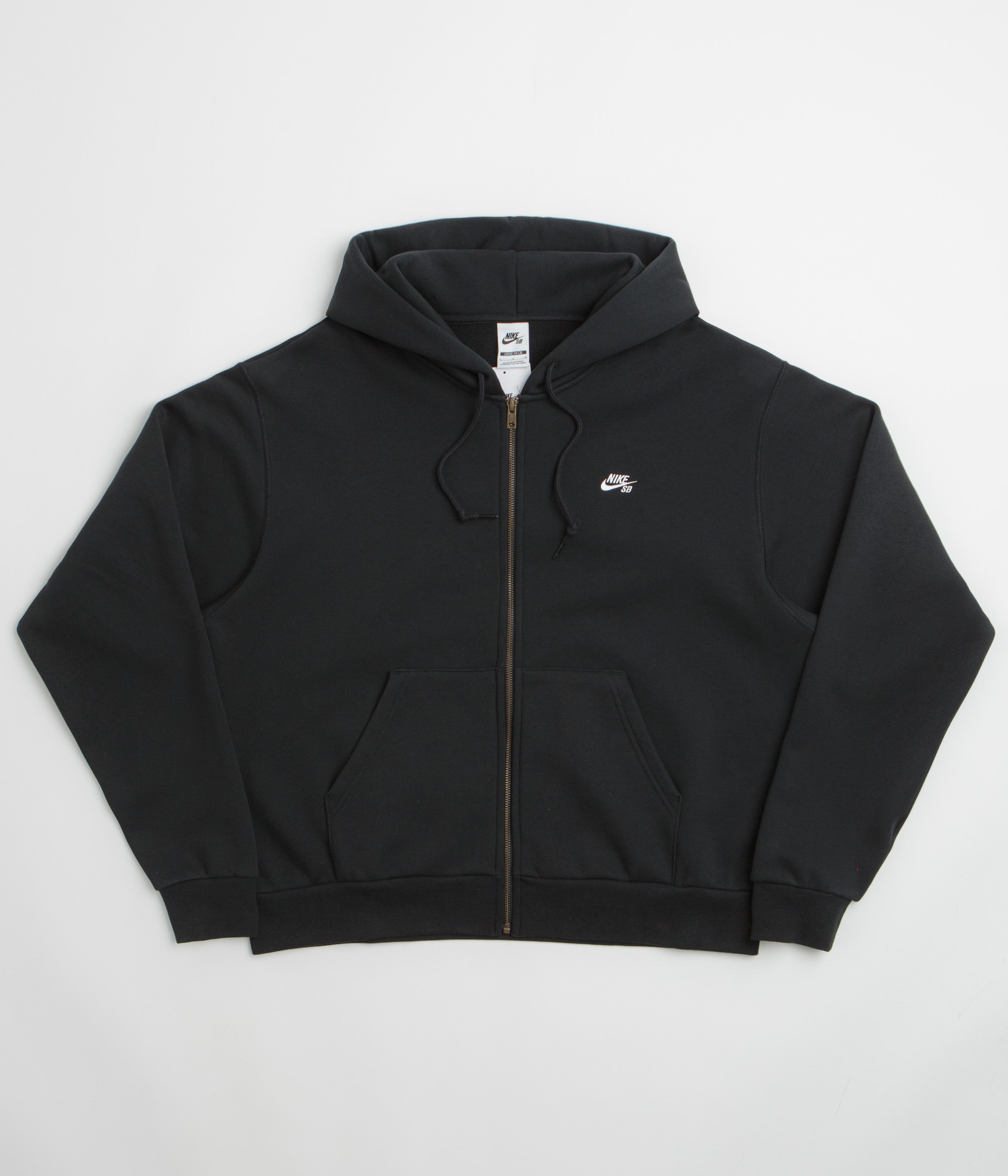 Nike SB Essential Logo Full Zip Hoodie - Black / White