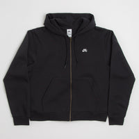 Nike SB Essential Logo Full Zip Hoodie in Black and White thumbnail