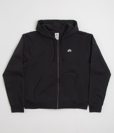 Nike SB Essential Logo Full Zip Hoodie in Black and White
