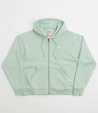 Nike SB Essential Logo Full Zip Hoodie in Pistachio Frost and White