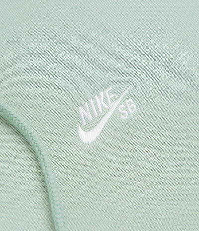 Nike SB Essential Logo Full Zip Hoodie in Pistachio Frost and White