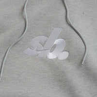 Nike SB Essential Logo Hoodie in Dark Grey Heather and White thumbnail