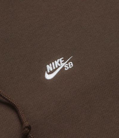 Nike SB Essential Logo Hoodie - Dark Hazel / White