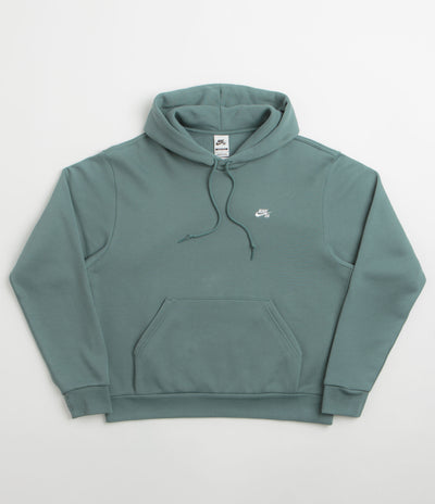 Nike SB Essential Logo Hoodie in Mineral Slate and White