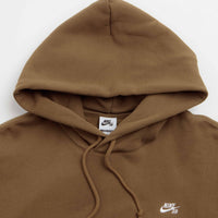 Nike SB Essential Logo Hoodie - Mosswood Brown / White thumbnail