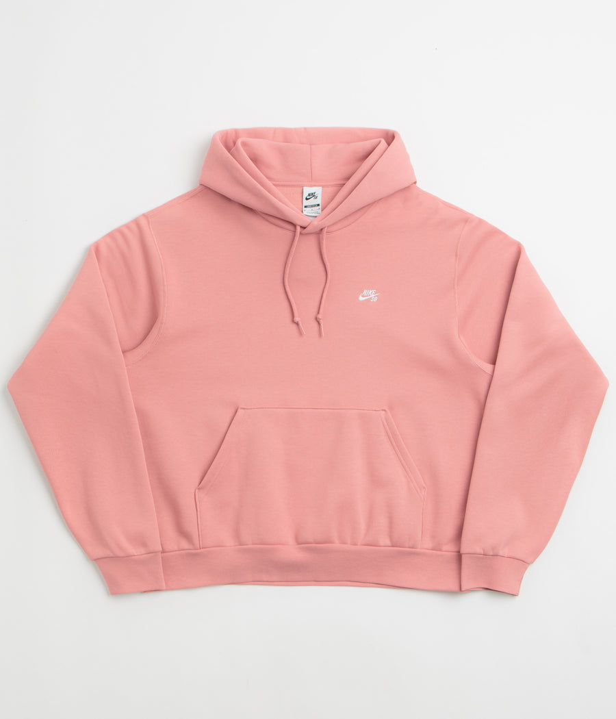 Nike SB Essential Logo Hoodie in Red Stardust and White