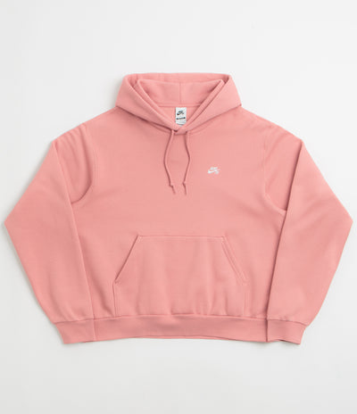 Nike SB Essential Logo Hoodie in Red Stardust and White