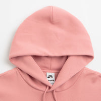 Nike SB Essential Logo Hoodie in Red Stardust and White thumbnail