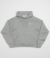 Nike SB Essential Small Logo Hoodie in Dark Grey Heather and White