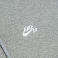Nike SB Essential Small Logo Hoodie - Dark Grey Heather / White thumbnail