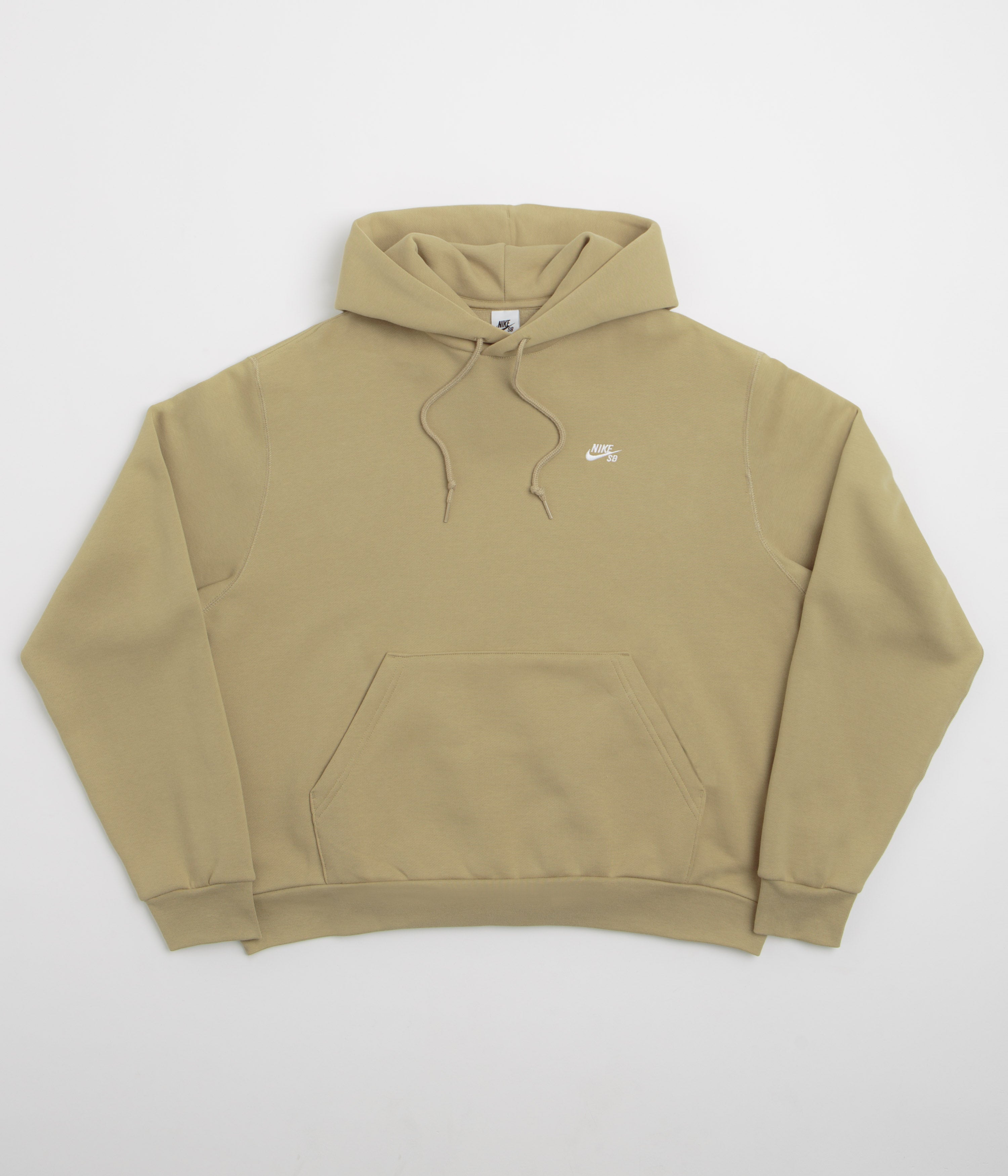 Nike SB Essential Small Logo Hoodie in Parachute Beige and White