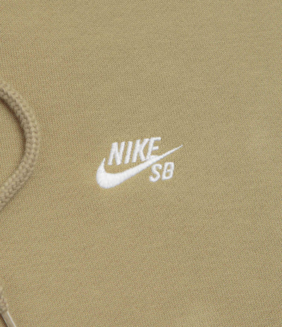 Nike SB Essential Small Logo Hoodie in Parachute Beige and White