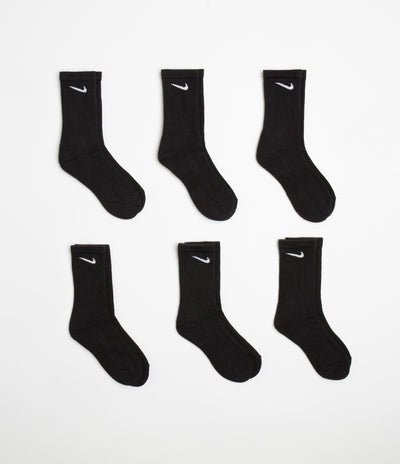 Nike SB Everyday Cushioned Crew Socks (6 Pack) - Black / White | Flatspot