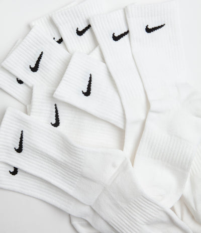Nike SB Everyday Cushioned Crew Socks (6 Pack) - White / Black | Flatspot
