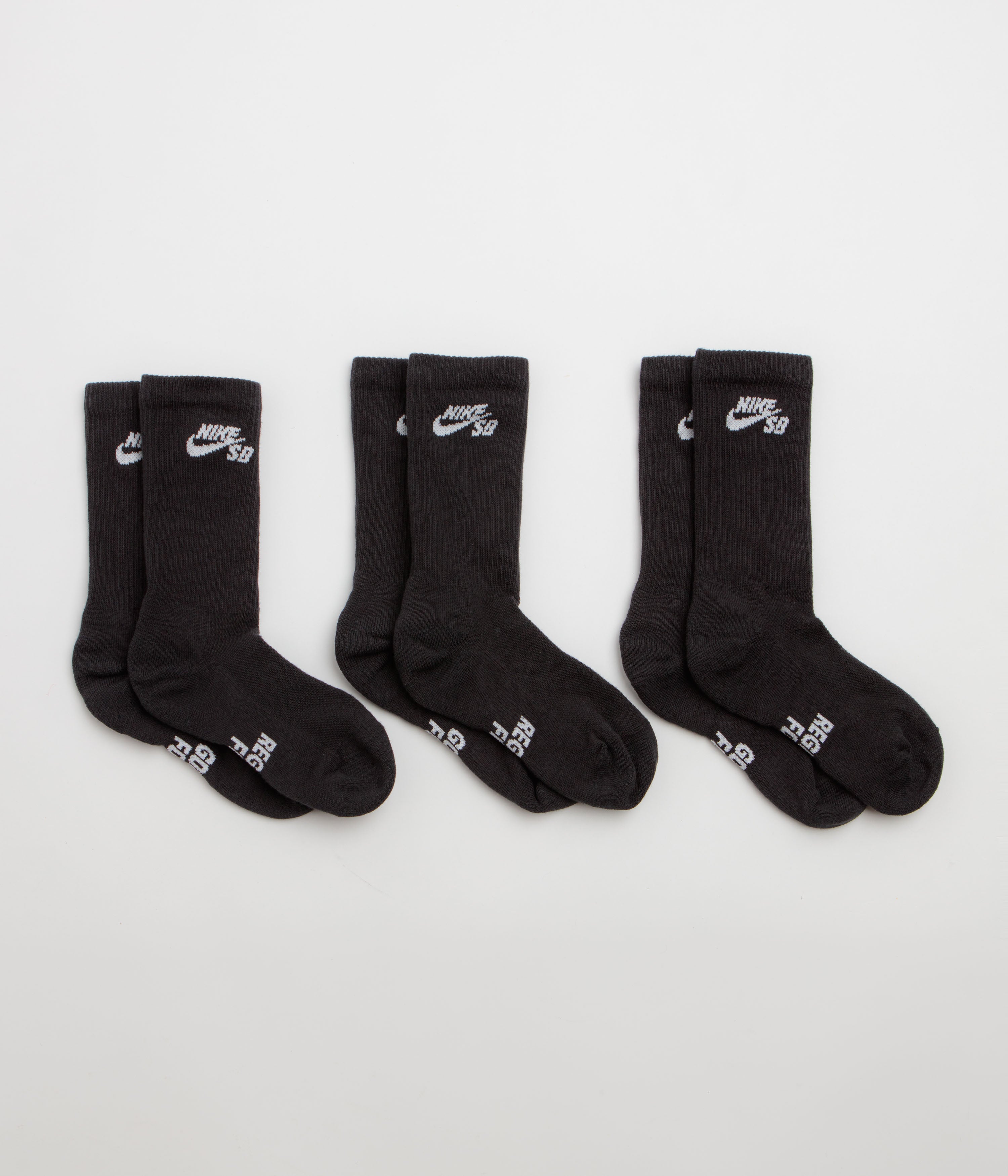 Nike SB Everyday Elevated Socks (3 Pack) - Black / White
