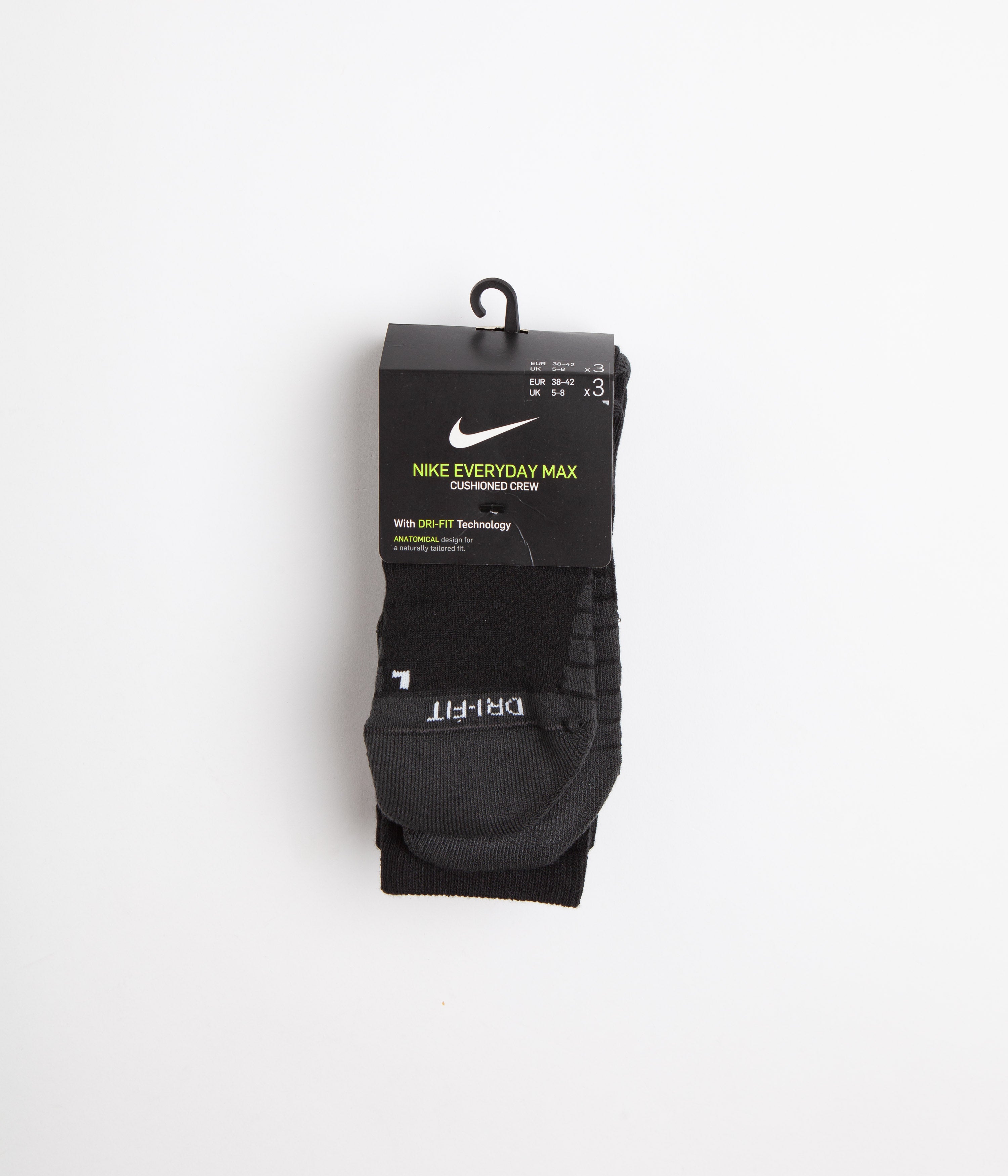 Nike SB Everyday Max Cushioned Crew Socks (3 Pack) - Black / Anthracit | Flatspot