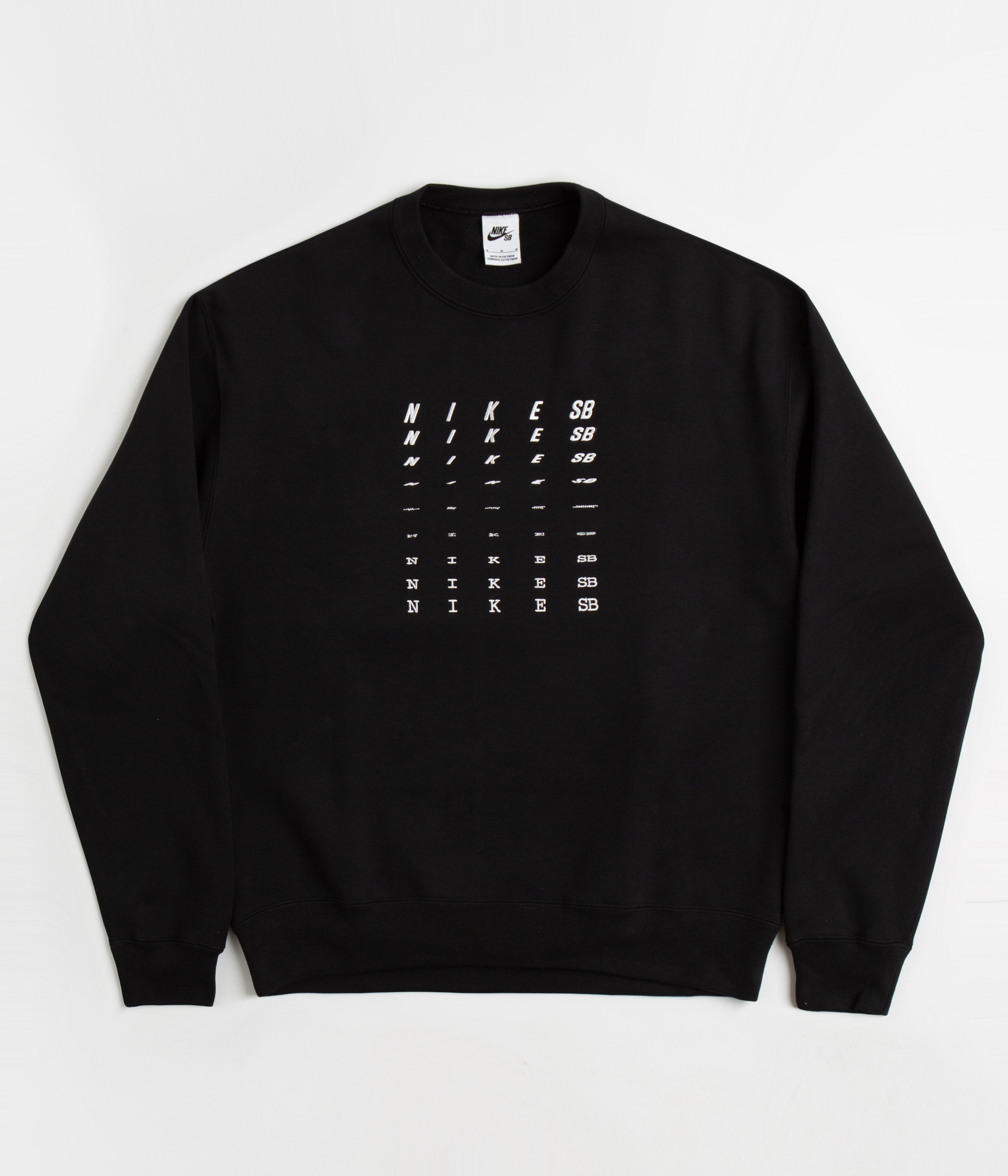 Yardsale Script Chenille Knit Crewneck Sweatshirt - Black | Flatspot