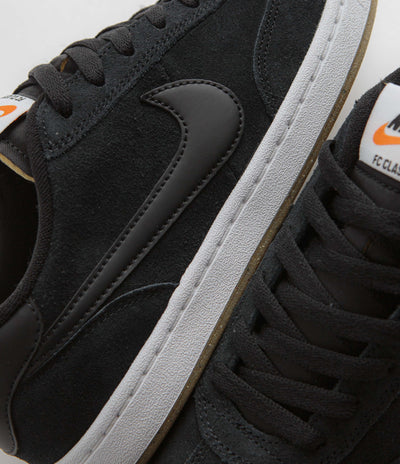 Nike SB FC Classic Shoes - Black / Black - White - Vivid Orange