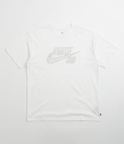 Nike SB Fill Logo T-Shirt in White and Black