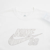 Nike SB Fill Logo T-Shirt in White and Black thumbnail