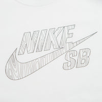 Nike SB Fill Logo T-Shirt in White and Black thumbnail