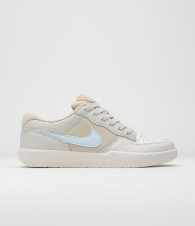 Nike SB Force 58 Premium Shoes in Light Bone and Glacier Blue and Sanddrift - Hemp