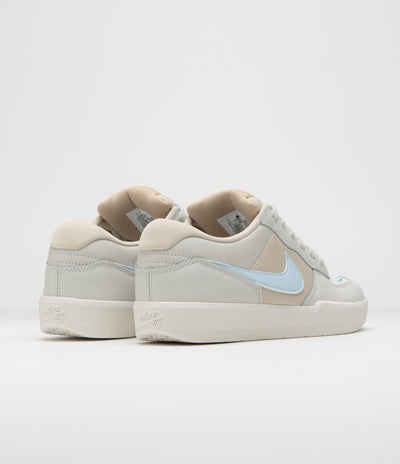 Nike SB Force 58 Premium Shoes in Light Bone and Glacier Blue and Sanddrift - Hemp