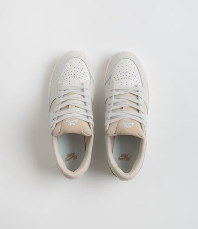 Nike SB Force 58 Premium Shoes in Light Bone and Glacier Blue and Sanddrift - Hemp