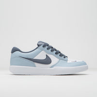 Nike SB Force 58 Premium Shoes in White and Thunder Blue and White - Ashen Slate thumbnail