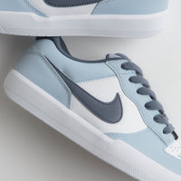 Nike SB Force 58 Premium Shoes in White and Thunder Blue and White - Ashen Slate thumbnail