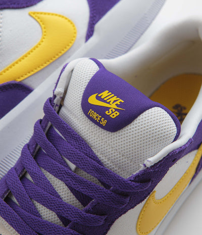 Nike SB Force 58 Shoes - Court Purple / Amarillo - White - White