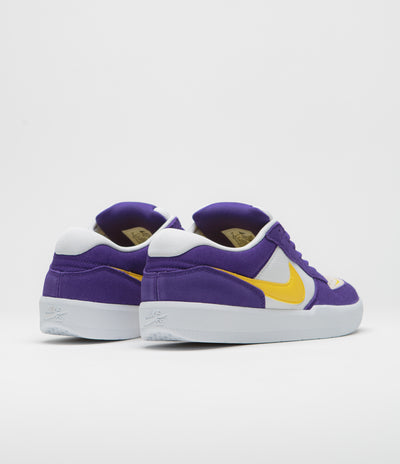 Nike SB Force 58 Shoes - Court Purple / Amarillo - White - White