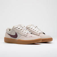 Nike SB Force 58 Shoes in Cream II and Burgundy Crush and Gum Light Brown thumbnail
