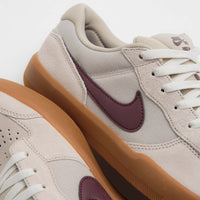 Nike SB Force 58 Shoes in Cream II and Burgundy Crush and Gum Light Brown thumbnail