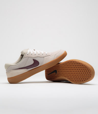 Nike SB Force 58 Shoes in Cream II and Burgundy Crush and Gum Light Brown