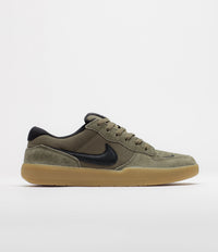 Nike SB Force 58 Shoes in Medium Olive and Black and Medium Olive