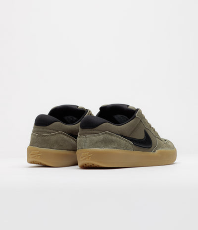 Nike SB Force 58 Shoes - Medium Olive / Black - Medium Olive