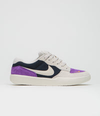Nike SB Force 58 Shoes in Obsidian and Light Orewood Brown and Wild Grape