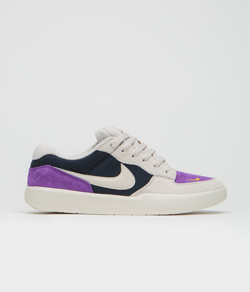 Nike SB Force 58 Shoes - Obsidian / Light Orewood Brown - Wild Grape