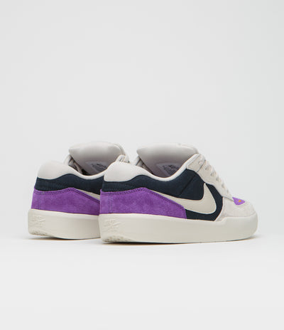 Nike SB Force 58 Shoes - Obsidian / Light Orewood Brown - Wild Grape