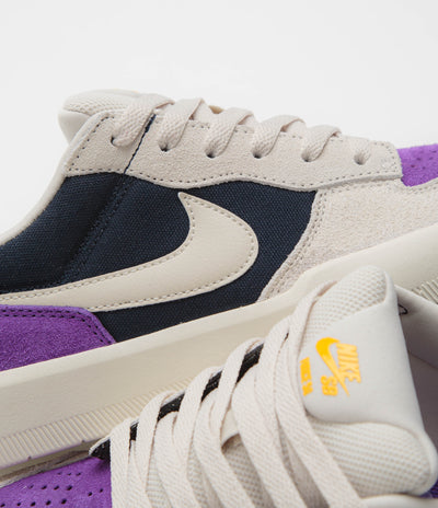 Nike SB Force 58 Shoes - Obsidian / Light Orewood Brown - Wild Grape