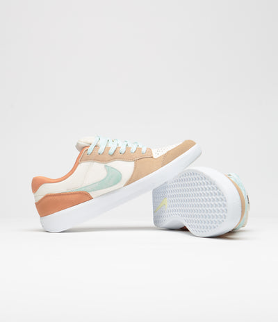 Nike SB Force 58 Shoes - Pale Ivory / Jade Ice - White - Hemp
