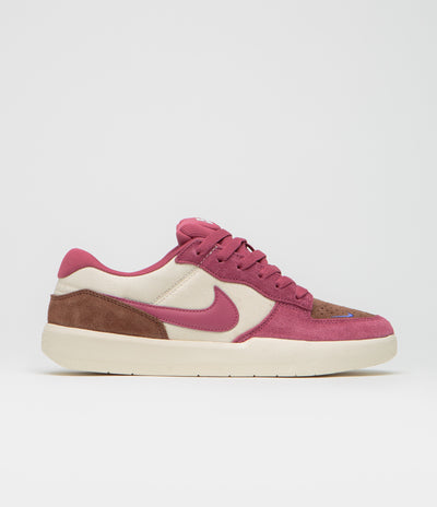 Nike SB Force 58 Shoes - Pale Ivory / Sweet Beet - Fauna Brown