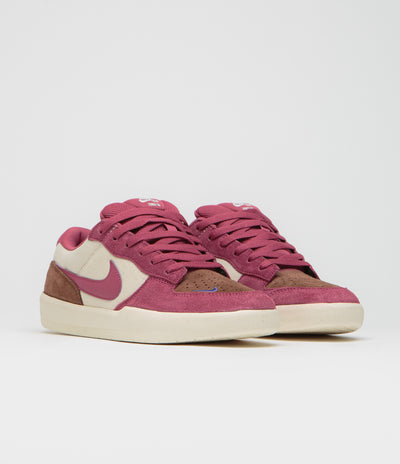 Nike SB Force 58 Shoes - Pale Ivory / Sweet Beet - Fauna Brown