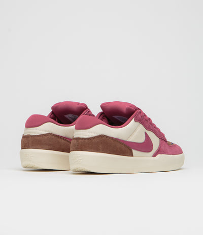 Nike SB Force 58 Shoes - Pale Ivory / Sweet Beet - Fauna Brown