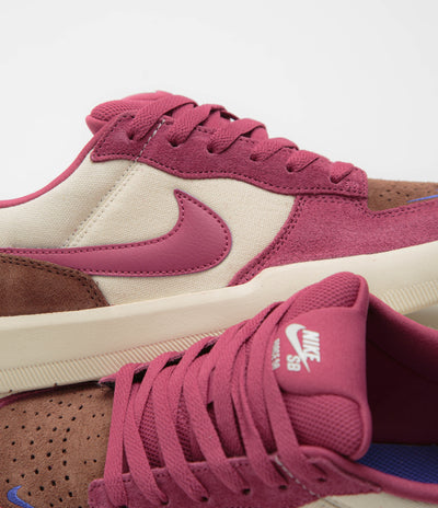 Nike SB Force 58 Shoes - Pale Ivory / Sweet Beet - Fauna Brown