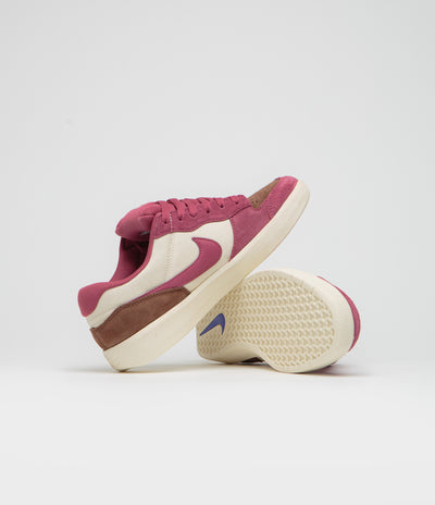 Nike SB Force 58 Shoes - Pale Ivory / Sweet Beet - Fauna Brown