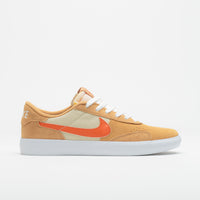 Nike SB Heritage Vulc Shoes in Flax and College Orange and Oatmeal - White thumbnail