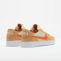 Nike SB Heritage Vulc Shoes in Flax and College Orange and Oatmeal - White thumbnail